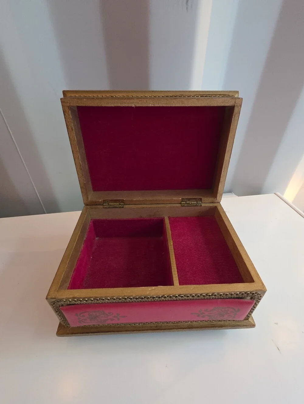 Vintage Norleans Japan Wooden Jewelry Box
